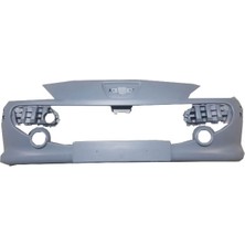 Fam Peugeot 307 06/08 Ön Tampon Gri Astarlı(Panjur/bant Delikli/sis Çerçeveli)(Panel Üst Korumalı)Tw