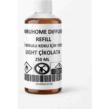 Bambu Home Dıffuser Çubuklu Kokular Için Yedek Light Çikolata 250 ml Refill