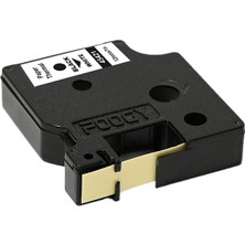 Dymo D1 Foogy KAĞIT Şerit Etiket 12 mm x 7 mt Beyaz Üzeri Siyah 1 Adet Ekonomik Kullanım