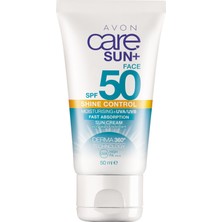 Avon Care Sun+ Shine Güneş Kremi SPF50 Yüz İçin Yağsız Matlaştırıcı Etkili 50 ml Koruma