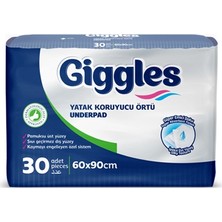 Giggles Yatak Koruyucu Örtü 60x90 Cm 30 Adet Pamuksu Üst Yüzey ile Süper Emici