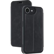 Metemix Newface Iphone 16E Kılıf Flip Cover - Siyah