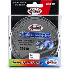 Captain Clever 3D Smooth 300MT Monofilament Misina Black Kamuflaj