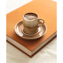 Madame Coco Ramona 2 Kişilik Kahve Fincan Takımı - Pudra - 90 ml