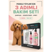 Artero Poodle Köpekler Için 3'lü Kozmetik Bakım Seti Şampuan Kondisyoner ve Sprey
