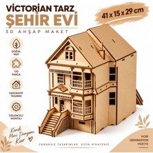 Algwood Victorian Tarz Şehir Evi 3D Ahşap Maket 170 Parça Dekoratif Hobi Modeli