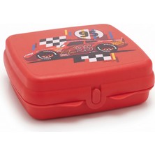 Tupperware Cars / Arabalar Desenli Çocuk Sandviç Kutusu - Beslenme Kutusu (Kırmızı)