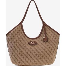 Guess Geuss Kadın Vegan Samantha Logo Tote Omuz Çantası HWJG2313230