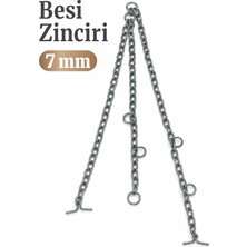 Badem10 Yüksek Kalite Bükülü Besi Zinciri 7 mm 65 x 65 x 100 cm Küçük-Büyük Baş Hayvan Kurbanlık Zincir