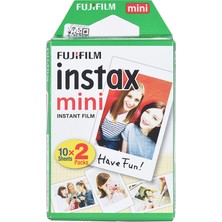 Fujifilm Instax Mini 20 Yaprak Premium Beyaz Film Fotoğraf 54 x 86 mm Uyumlu Kağıt