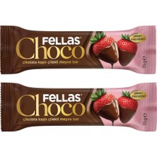 Fellas Çikolata Kaplı Meyve Bar Çilek 35GR X2