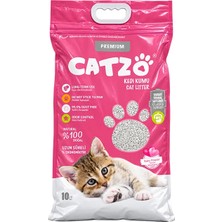 Catzo Bentonit Bebek Pudra Kokulu Topaklanan Kedi Kumu 10 Lt