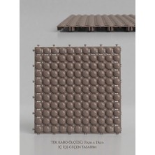Tiritoğlu Home Kahverengi Geçmeli Plastik Ortopedik Yer Karosu ( 33 x 33 Cm)