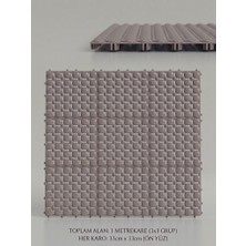 Tiritoğlu Home Kahverengi Geçmeli Plastik Ortopedik Yer Karosu 1m2 ( 9 Adet)