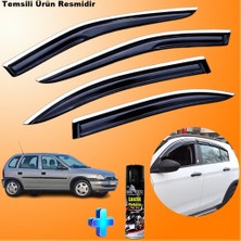 Friemats Opel Corsa B Cam Rüzgarlığı Abs Nikelajlı Krom Mügen Cam Rüzgarlığı 1993 - 2000 Arası + Ebrayn 500 ml Lastik Parlatıcı