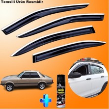 Friemats Ford Taunus Cam Rüzgarlığı Abs Nikelajlı Krom Mügen Cam Rüzgarlığı Tüm Kasalar Uyumlu + Ebrayn 500 ml Lastik Parlatıcı