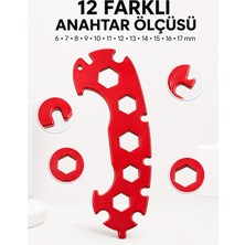 Efnaz Style Kompakt Çok Amaçlı Bisiklet Anahtarı 12 Ölçülü Taşınabilir Bisiklet Bakım Aleti