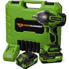 Prohummer PH349 1100 Nm Çift Akülü Somun Sıkma Seti (Yeşil)