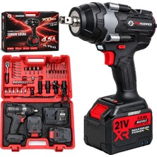 Prohummer PHM004 Kara Mamba Profesyonel Akülü Somun Sıkma Sökme Seti 700NM - Çift Bataryalı 21V 4.5 Ah 15 Pilli