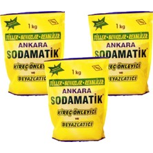 Ankara Soda Matik 1 kg x 3 Beyazlar İçin 10 Yıkama Standart Koku ile Etkili Deterjan