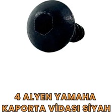 Motospartan Yamaha Kaporta Vidası Siyah 4 Alyan 1 Adet