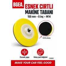 Bgea Premium Makine Tabanı Esnek Cırlı Sarı 6 Inç 150 mm