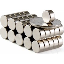 Mıknatıs Avm 10x5 mm Yuvarlak Neodyum Mıknatıs Çap 10 mm x Kalınlık 5 mm (15 Adet) Korozyona Dayanıklı Güçlü Tutma Özelliği