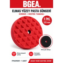 Bgea Elmas Yüzey 5 Inç 125 mm Kırmızı Destek Tabanlı Pasta Süngeri