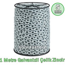Goldsea Marine Galvanizli Zincir Çelik 5mm 1 Metre