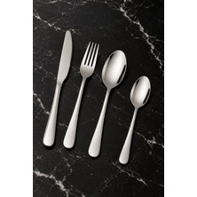 Chavin 410 Çelik 24 Parça 6 Kişilik Gri Yemek Kaşık Çatal Bıçak Seti CIN733BY