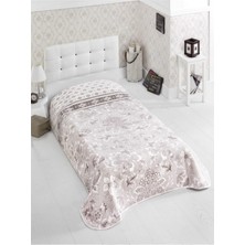 Sarar Tek Kişilik Polyester Battaniye 160 x 220 cm Desenli Kahverengi Yumuşak Doku