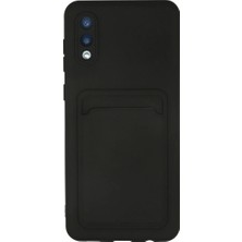 Akıllı Bayi Samsung Galaxy A02 Kılıf Kelvin Kartvizitli Silikon - Siyah