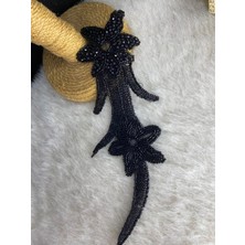 Stil Aksesuar Boncuk Işlemeli Aplik Boy 30CM En 7 cm