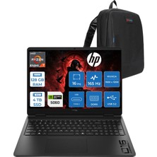 Hp Hyperx Omen Amd Ryzen 7 8745HX 128GB Ddr5 4tb SSD Freedos 8GB/RTX5060/GDDR7 16" Wuxga 165Hz IPS Oyun Bilgisayarı HRXD9CU4EAF45 + Zetta Çanta