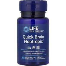 Life Extension Quick Brain Nootropic, Lutein Zeaxanthin Gotu Kola Bacopa 30 Vejetaryen Kapsül