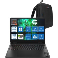 Hp Hyperx Omen Amd Ryzen 7 8745HX 64GB Ddr5 1tb SSD Windows 11 Home 8GB/RTX5060/GDDR7 16" 2.5k (2560X1600) 240Hz IPS 500NIT %100SRGB Oyun Bilgisayarı HRXD9CU3EAH28 + Zetta Çanta