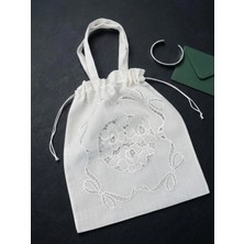 Denef Home Fiyonk - Çok Amaçlı Çanta Delik Işi Krem - 30X35 cm 1 Adet