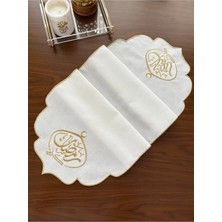 Denef Home Arapça Yazılı Ramadan Kareem Runner Gold Kırık Beyaz Leke Tutmaz Gardenya 1 Adet