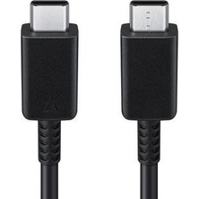 Samsung EP-DA705 Type-C to Type-C Kablo 1m Data ve Şarj İçin Siyah Renk Hızlı Şarj Destekli