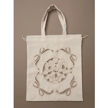 Denef Home Fiyonk - Çok Amaçlı Çanta Delik Işi Bej - 30X35 cm 1 Adet