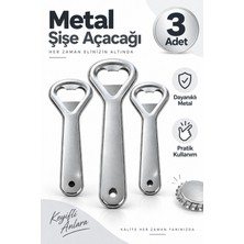 Güzelyüz Avm 3 Adet Metal Şişe Açacağı Dayanıklı ve Pratik Kapak Gazoz Meşrubat Açacağı