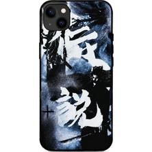 iPhone 13 Uyumlu Vagabond Spirit Desenli Telefon Kılıfı – Siyah Beyaz Mavi Tasarım