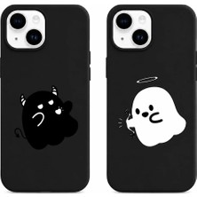 Cute Angel & Cute Demon Sevgili Telefon Kılıfı – iPhone Uyumlu 2'li Silikon Kılıf Seti