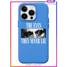 iPhone 14 Pro Max Uyumlu The Eyes They Never Lie Tasarımlı Siyah Lansman Telefon Kılıfı – Uv Baskılı