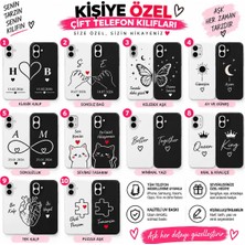 Kişiye Özel Çift Telefon Kılıfı – Harf ve Tarih Baskılı Sevgili Kılıfı – Uv Baskı