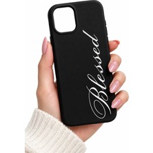 Iphone 11 Pro Max Uyumlu Blessed Yazılı Lansman Telefon Kılıfı | Minimalist ve Zarif Tasarım | Şık Koruyucu Kılıf