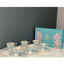 Roykıng Açık Mavi 6 Lı Kahve Fincan Takımı Mix 90 cc