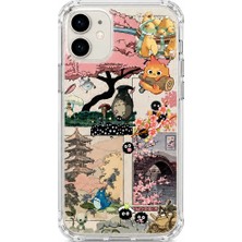 iPhone 11 Uyumlu Japonya Masalı Ghibli Esintili Şeffaf Uv Baskılı Telefon Kılıfı