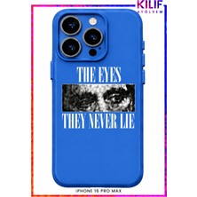 iPhone 16 Pro Max Uyumlu The Eyes They Never Lie Tasarımlı Siyah Lansman Telefon Kılıfı – Uv Baskılı