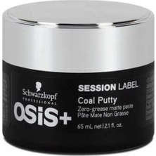 Schwarzkopf Osis Session Label Coal Putty Ağırlaştırmayan Mat Wax 65 ml Pürüzsüzleştirici Krem